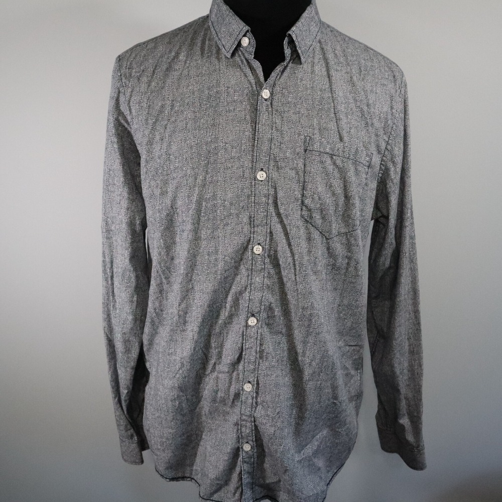 Garcia Jeans Shirt Mens XL Casual Pocket‎ Button Up Blue Long Sleeve